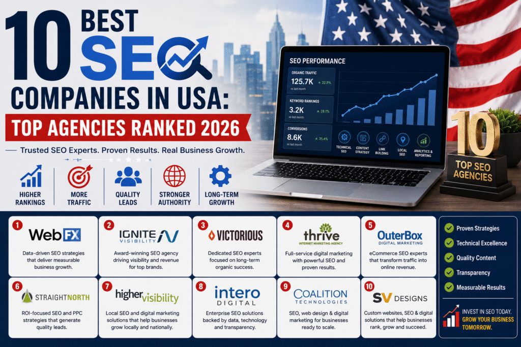 10 Best SEO Companies in USA: Top Agencies Ranked 2026